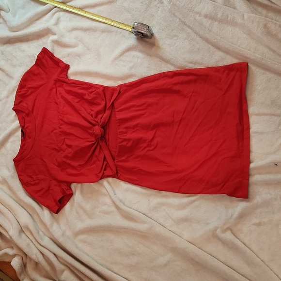 Red Zara exposed stomach tshirt dress - Picture 1 of 8